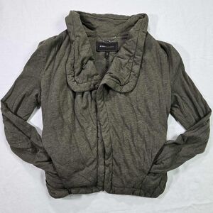 BCBG Maxaria Cardigan Women's S Army Green 2 Way Tie Strap Preppy Grunge Y2K